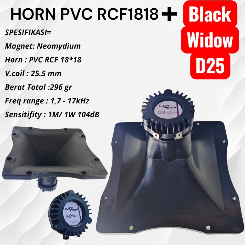 PAKET HORN CORONG RCF 18×18  dengan Tweeter Neomydium D25Neo TERMURAH