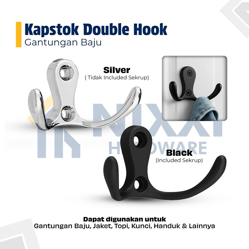 Kapstok Gantungan Baju / Kapstok Gantungan Baju Double Hook
