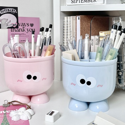 

AuoraMuse Kotak Tempat Pensil Tempat Brush Kotak Pensil Pulpen Desk Organizer Motif Kartun Aesthetic