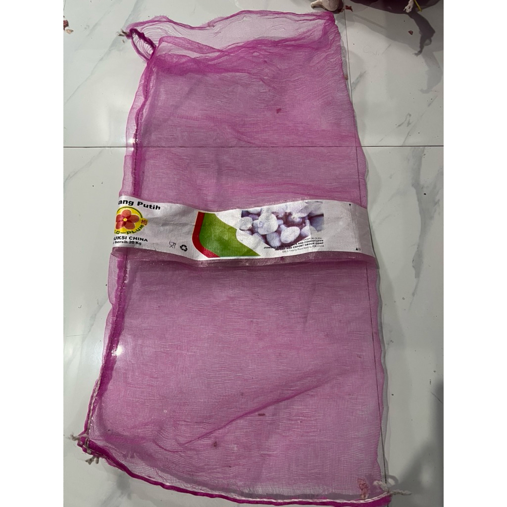 Karung Bekas bawang putih dan merah bombay