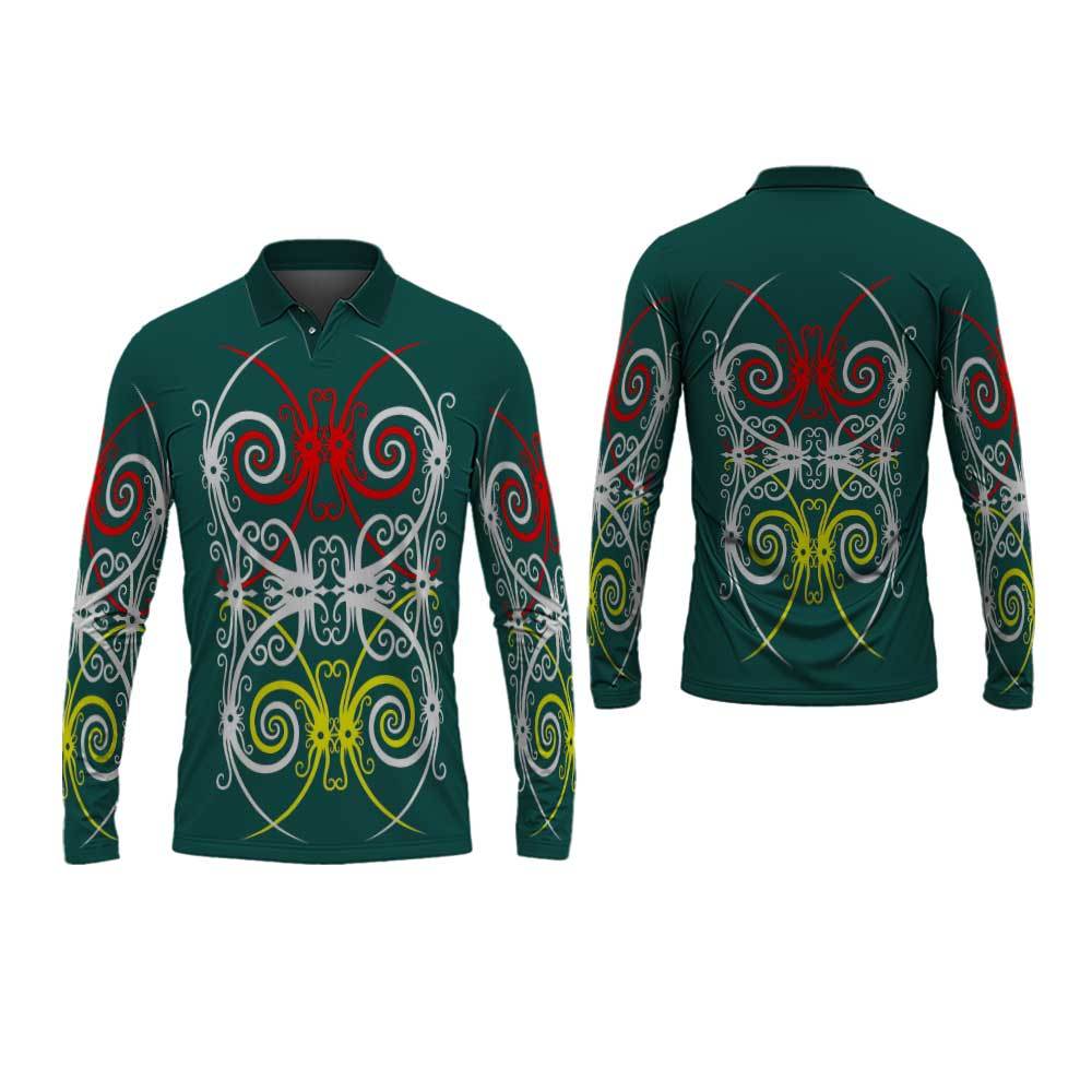 BATIK DAYAK KALIMANTAN KAOS BAJU JERSEY PRIA  PRINTING