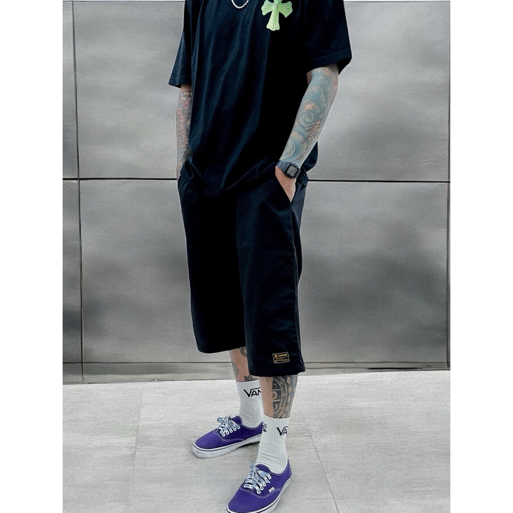 Jorts pants cell pocket Drill UNISEX - CRROWNWSDM