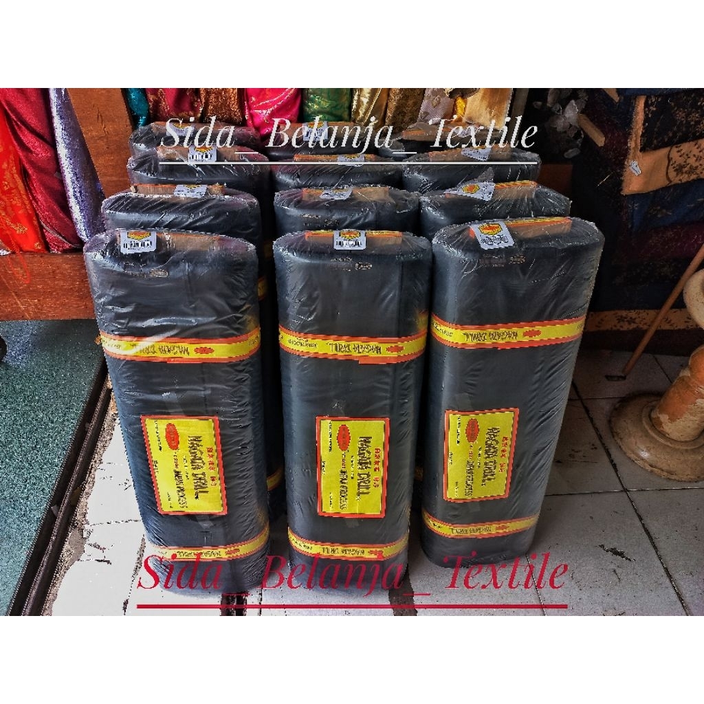 (PROMO) H-00 HITAM A GRADE 1 ROLL KAIN NAGATA DRILL SERAGAMAN SEKOLAH KEMEJA PDH PDL JAS BLAZER