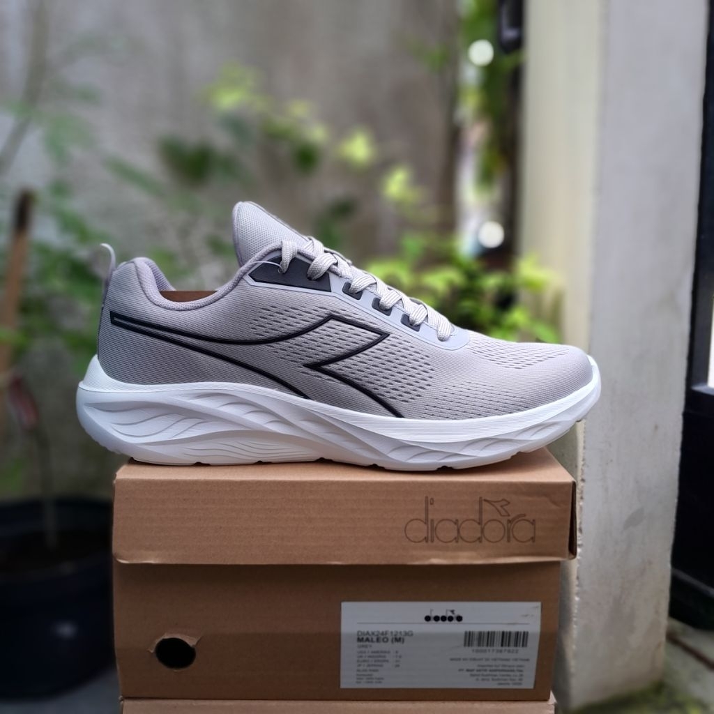 Diadora Maleo Running Shoes Men Grey