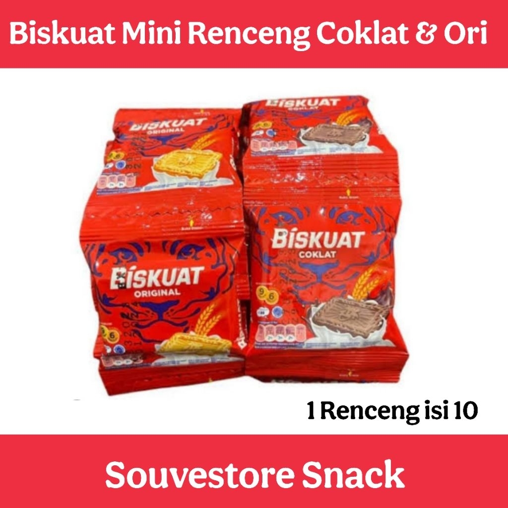 Biskuat Renceng Original dan Cokelat per renceng isi 10 Biskuat renceng 2000 biskuat cokelat 2000 bi