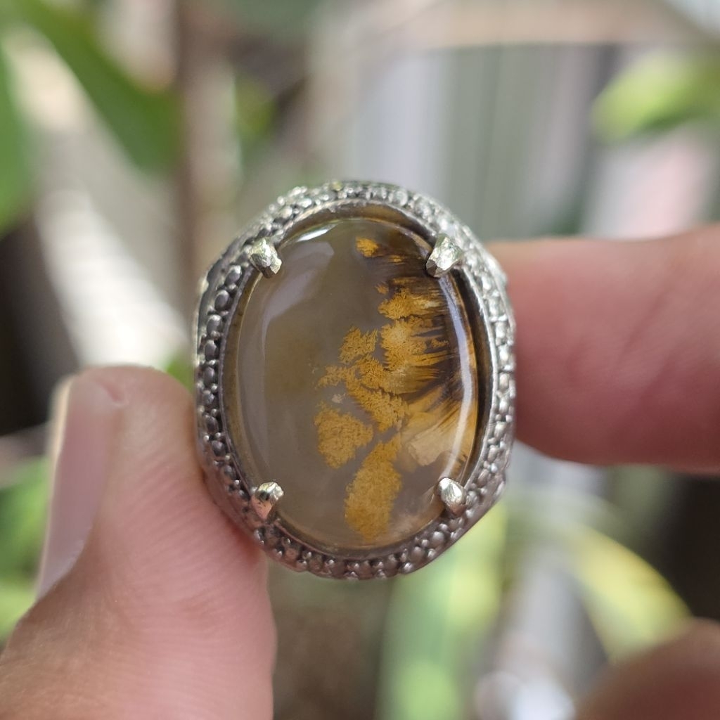 cincin batu gambar semar natural asli