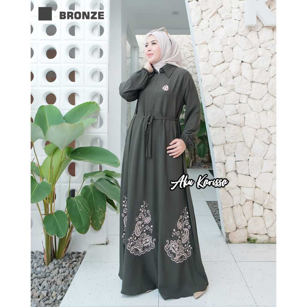 AKU KARISSA Gamis Prisha Gamis Sabrina Bordir Bisa COD Gamis Seragaman Grosir