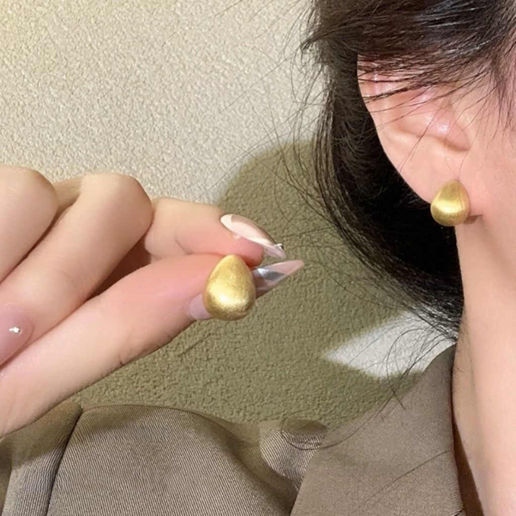 EUN925-Anting Wanita Jarum Perak 925 Anti Karat Aesthetic Korea Simpel Minimalis