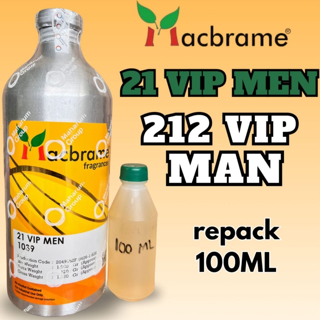 (100ML)Bibit Parfum 21 Vip Men By Macbrame Inspired 212 Vip Men