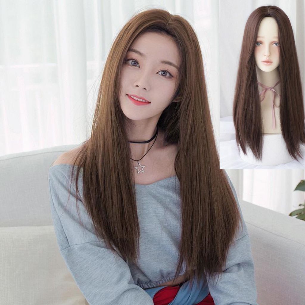 wig lurus tanpa poni wig lurus panjang