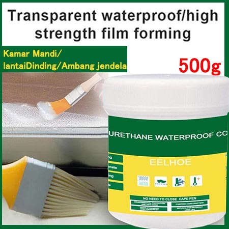 Lem Tahan Air Transparan ORIGINAL 500G Free Kuas Lem Anti Bocor Super Kuat Tahan Air Transparent Wat
