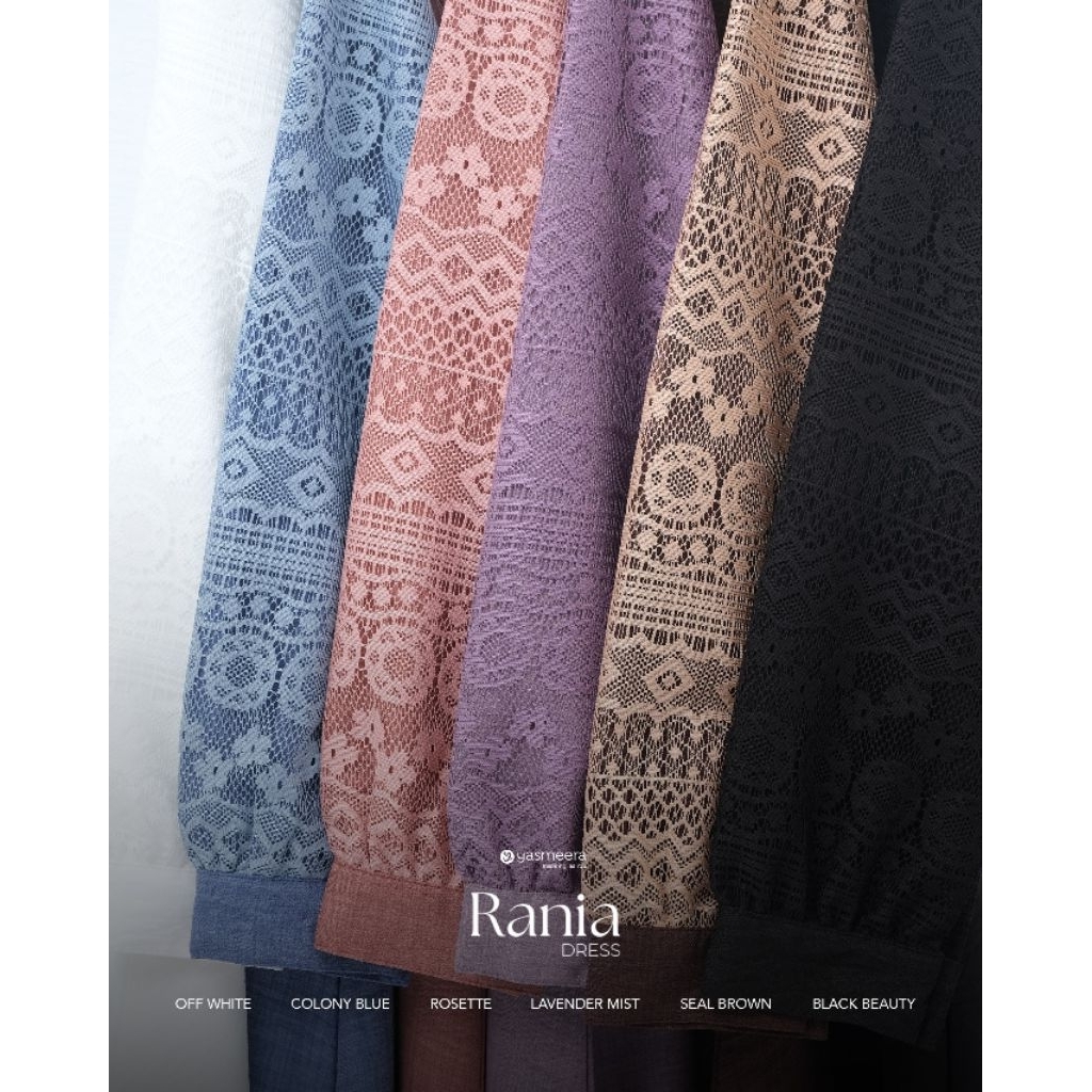 Yasmeera - Rania Dress Brukat Cantik Polos