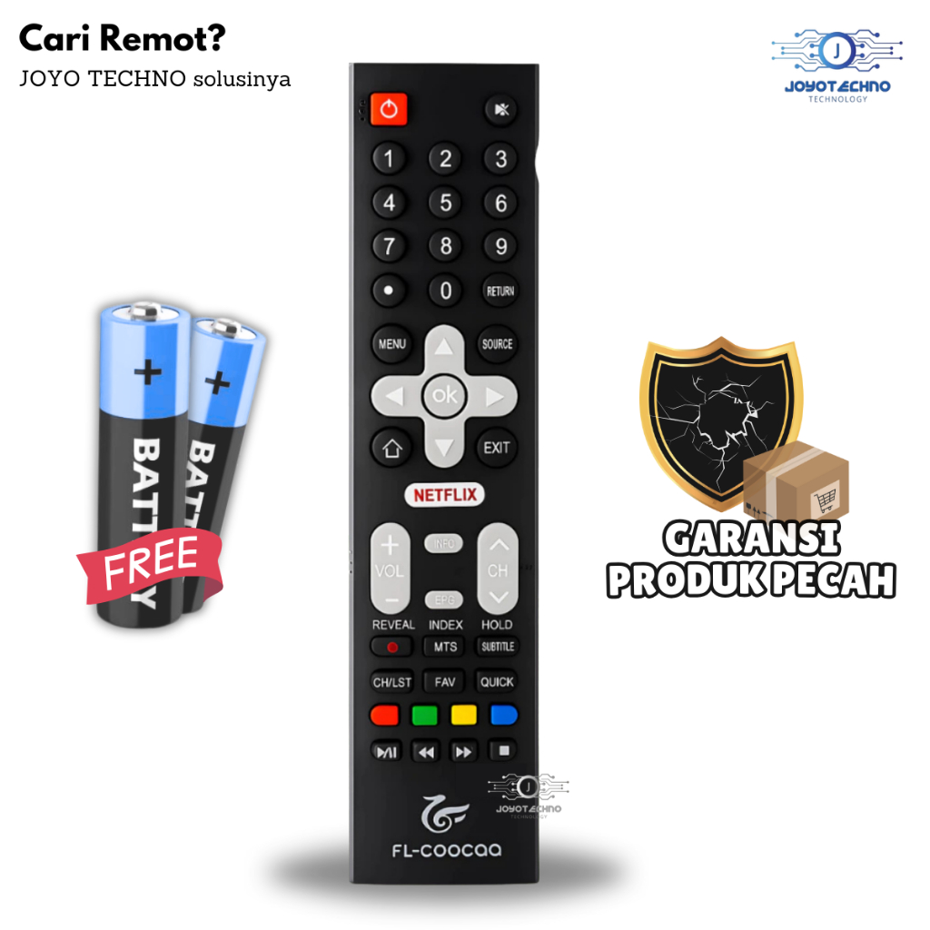 Remote TV COOCAA ANDROID 32S5C 40S5C PJG New Free Baterai
