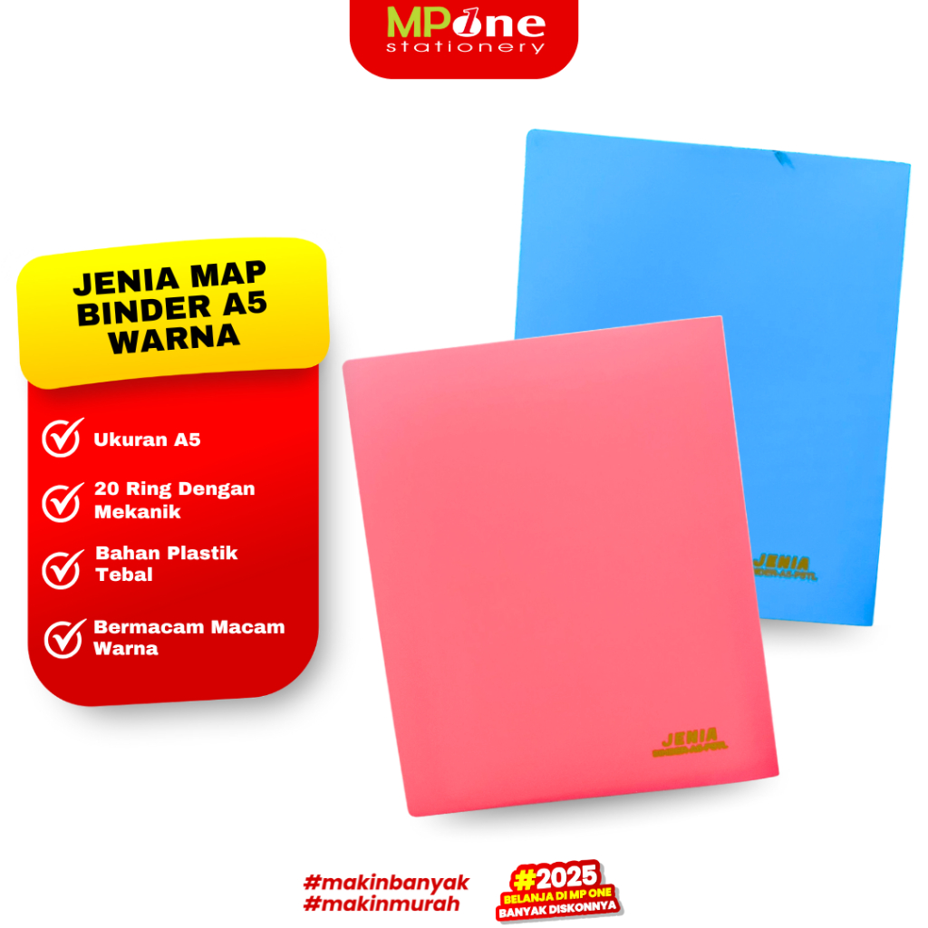

Jenia Map Binder Warna A5 / Binder Warna Pastel Lucu / Map Binder Ring + Isi JENIA