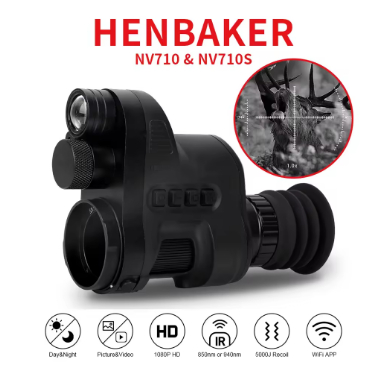 Henbaker NV710S 850nm IR Night Vision Scope 5000Joule Hunting Night Sight 950nm Red Dot Night Vision