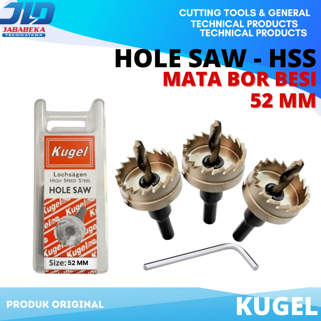 KUGEL 52 MM HOLESAW HSS Mata Bor Lubang Besi Diameter 52 mm KUGEL