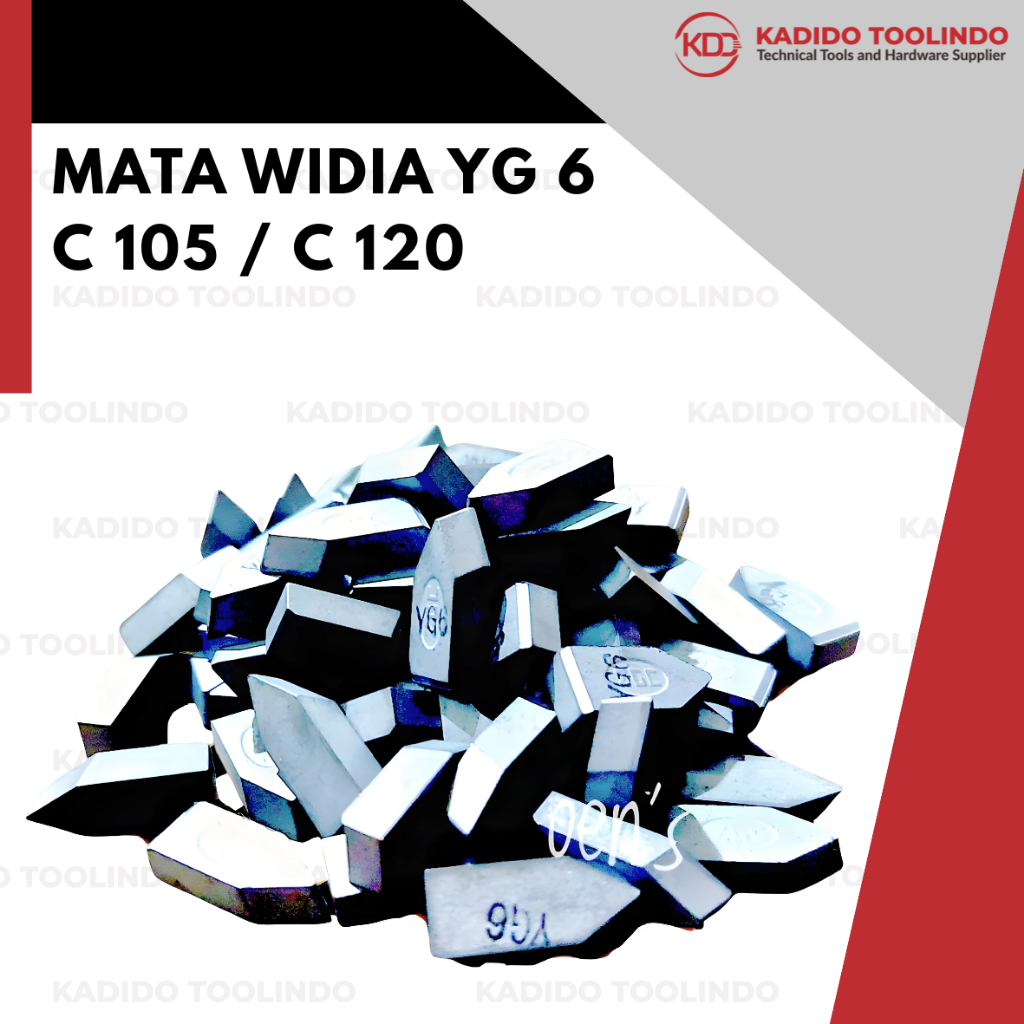 Mata Widia YG 6 merk Great Wall type C 105 / C 120 Mata Bor Sumur Betel Bubut Widia