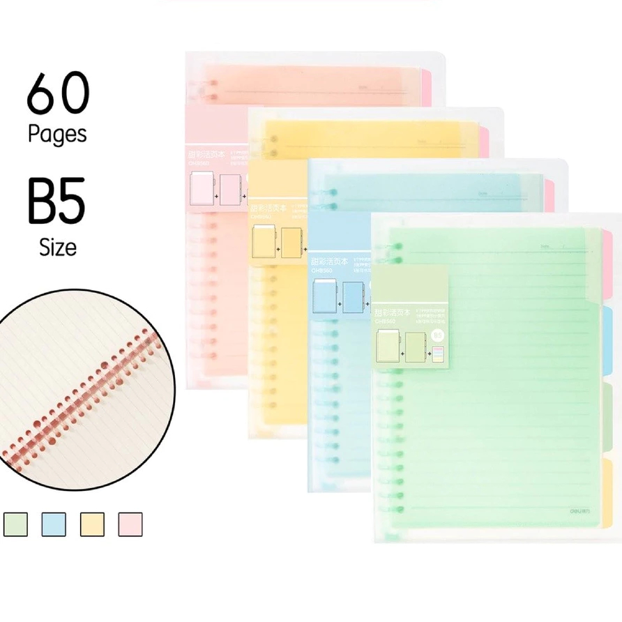 BINDER / BUKU BINDER / BINDER NOTE B5 DELI QHB560 PASTEL