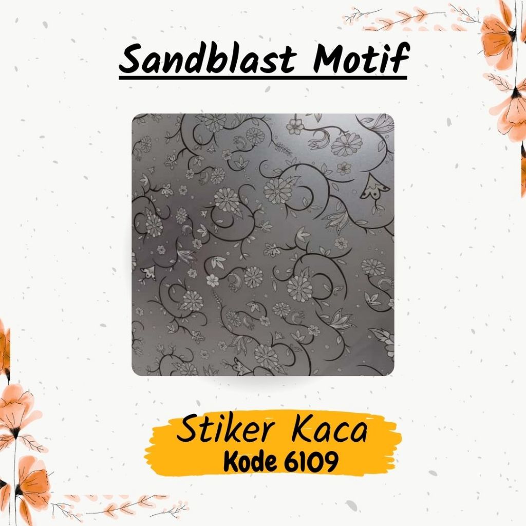 Stiker Kaca / Stiker Motif 6109 / Stiker Kaca Jendela Pintu