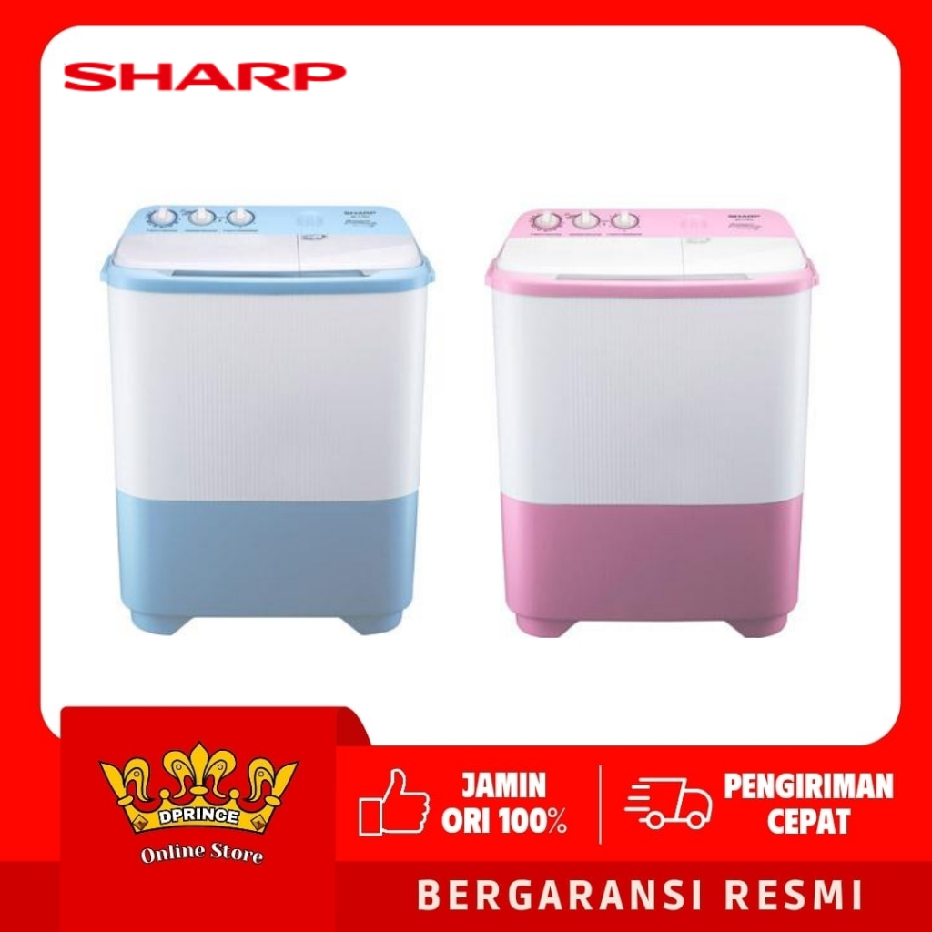 Sharp Mesin Cuci 2 Tabung 9KG ES-T99SJ-BL/PK Hijab Series