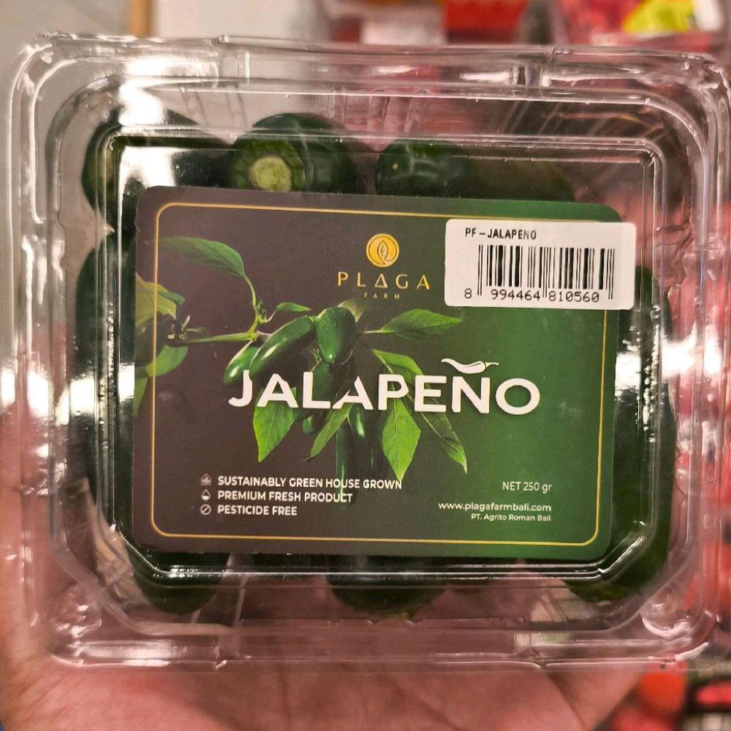 Plaga jalapeno fresh  cabai jalapeno hijau 250 gram