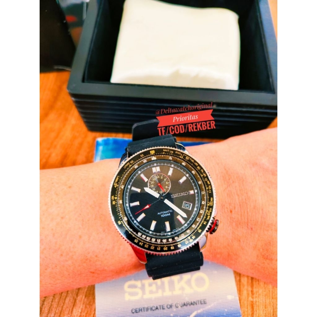 Seiko Superior SSA005 SSA005K1 Pilot Flightmaster Scyclops Black Dial Automatic Original Rare