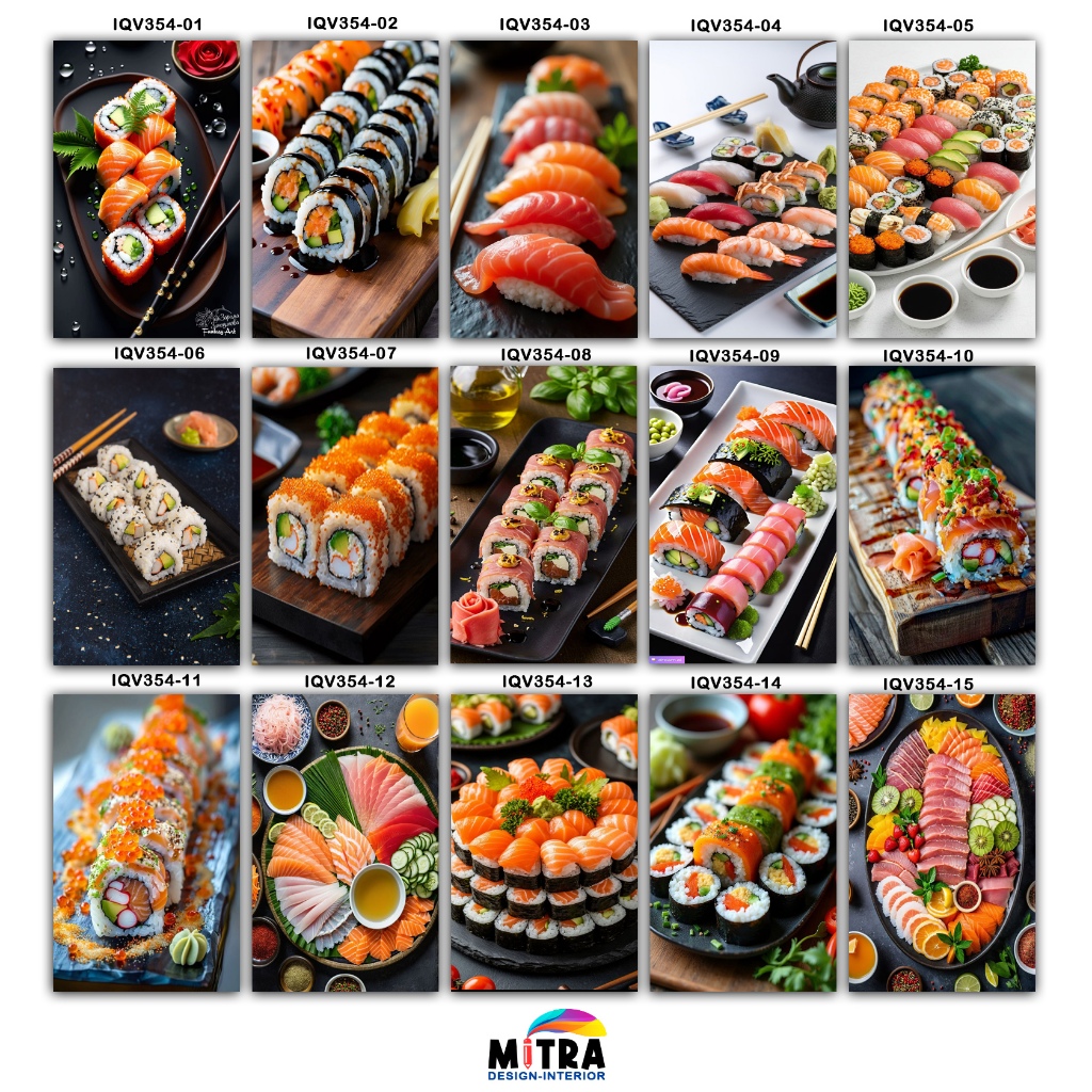 Hiasan dinding walldecor Menu Shusi Poster Cafe hiasan rumah makan Cafe Gaul Menu Cafe Pajangan Cafe