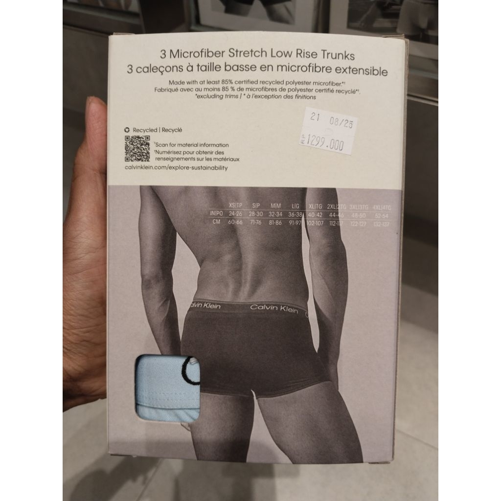 Underwear Pria Calvin Klein Original Black mix isi 3 pack - Trunk Cotton