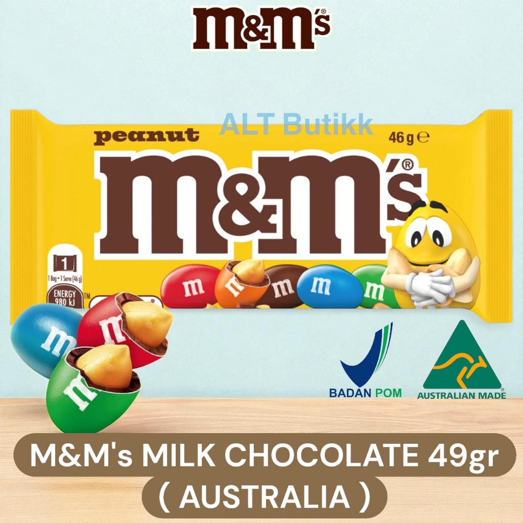 

M&M's PEANUT CHOCOLATE CANDIES 46 GR | M&M COKLAT KACANG | MNM AUSTRALIA