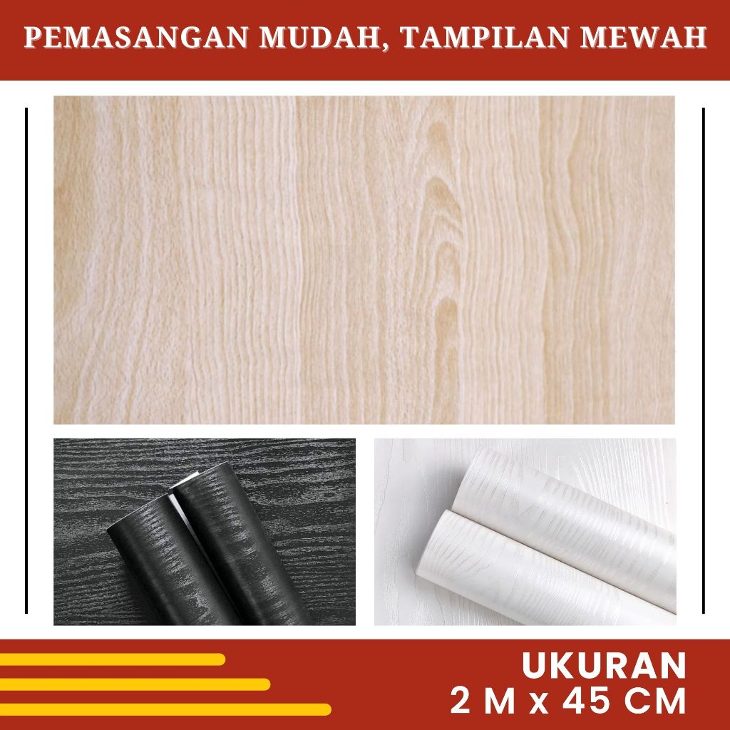 Wallpaper Dinding Motif Serat Kayu Walpaper Stiker Meja Motif Kayu Sticker Cover Lemari Kayu Jati