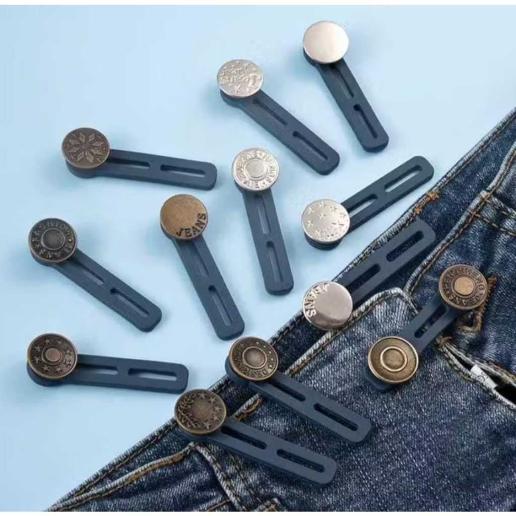 TTO Grosir Kancing Celana Jeans 2lubang Pembesar Celana Jeans Adjustable Metalic Jeans Double Extend