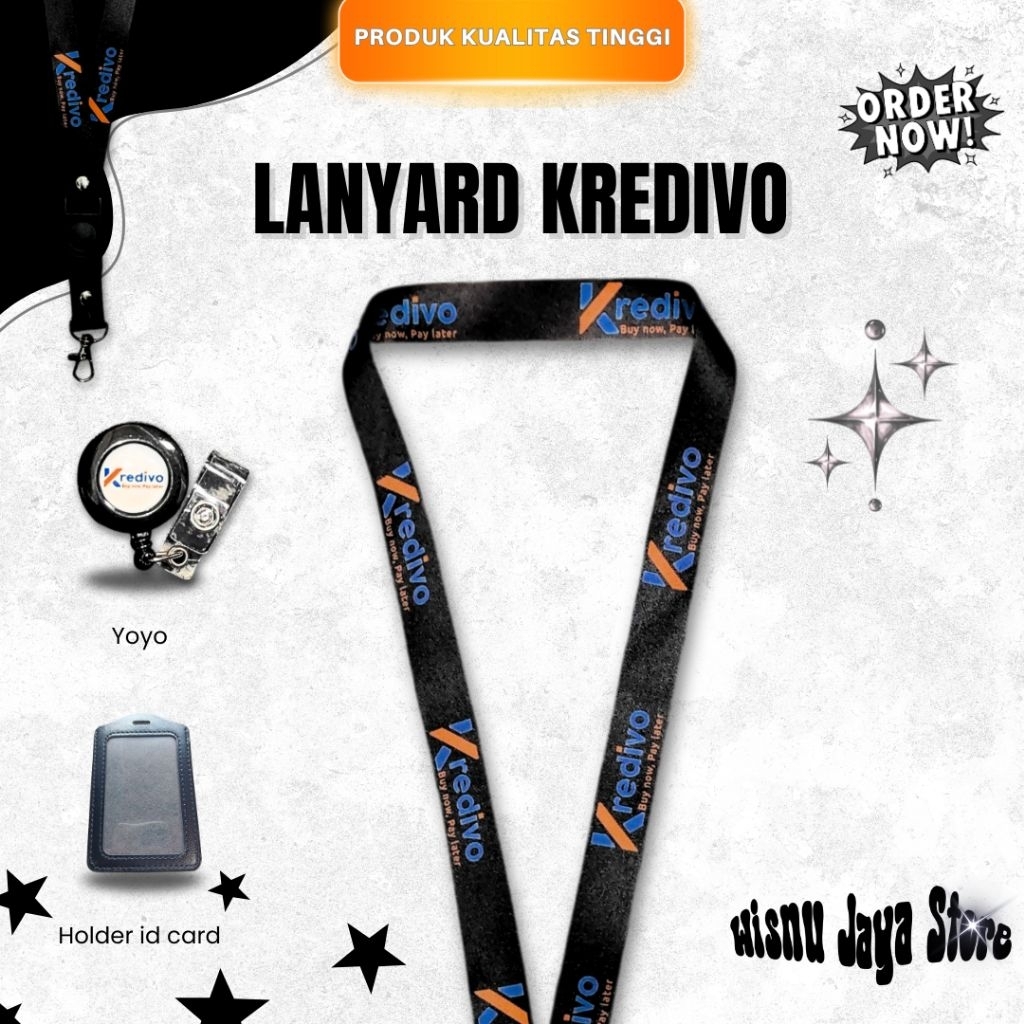 LANYARD TALI ID CARD KREDIVO TERBARU | LANYARD KREDIVO GROSIR TERMURAH & BERKUALITAS | READY STOK