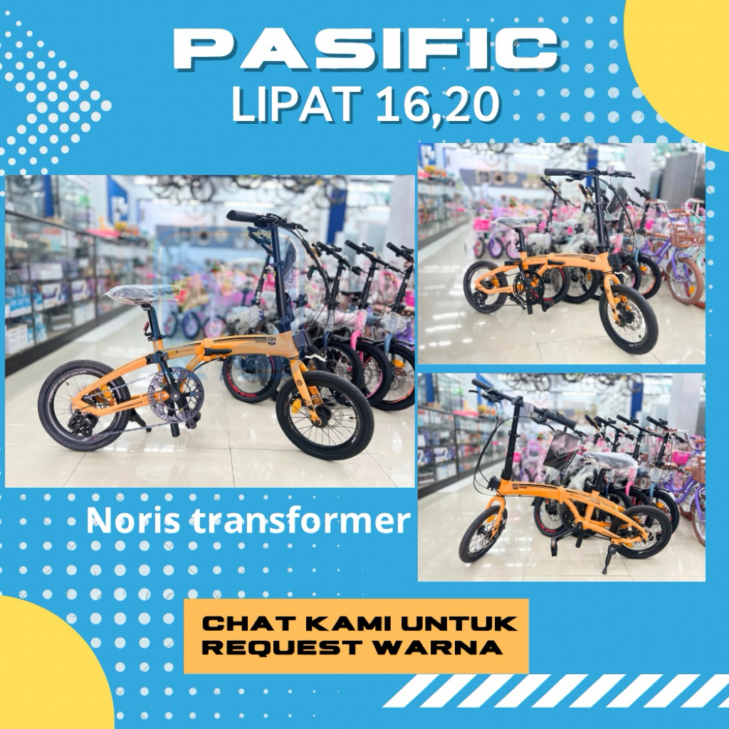 SEPEDA LIPAT 16 DEWASA REMAJA PASIFIC NORIS TRANSFORMER [PROMO LAMONGAN]