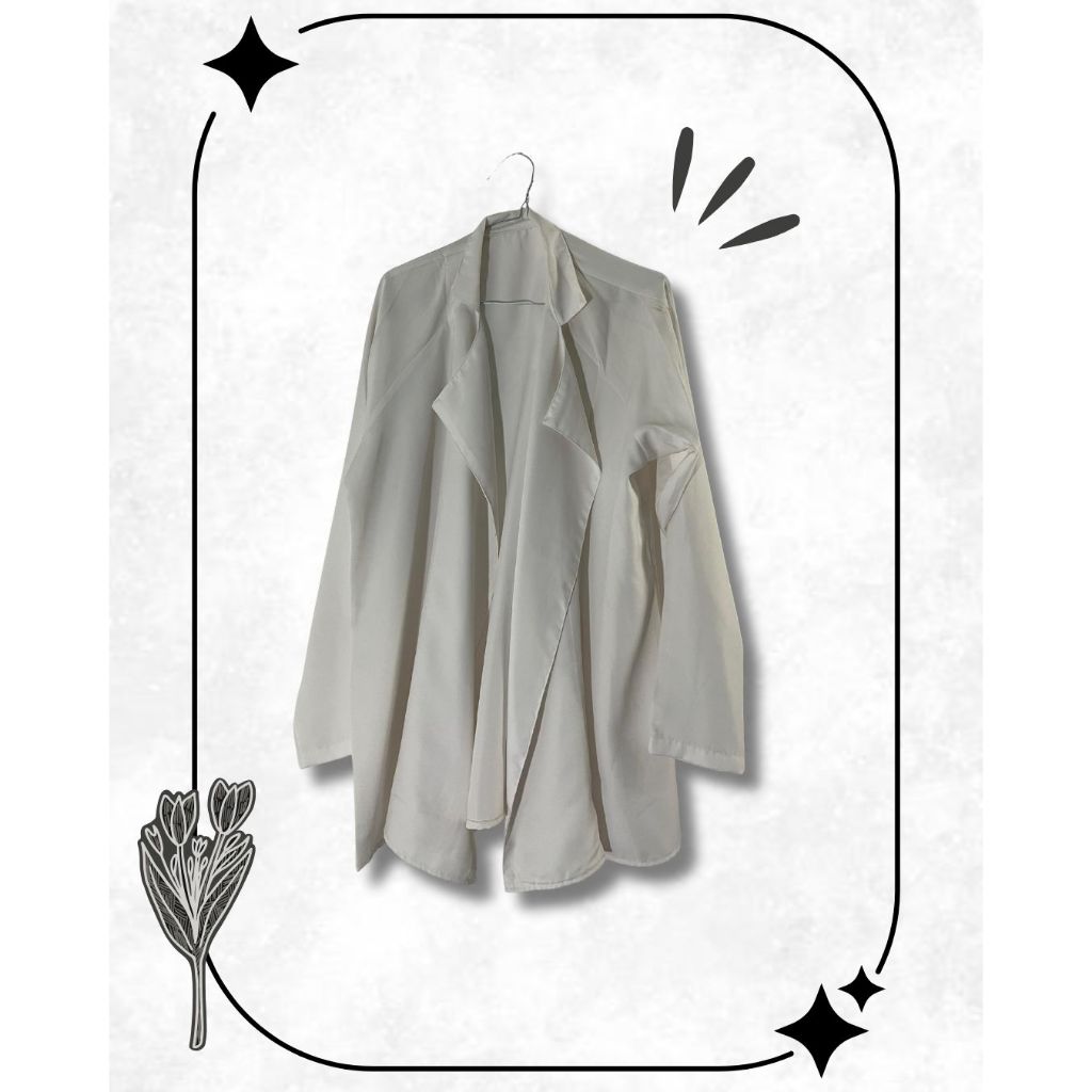 Outer Putih Lengan Panjang