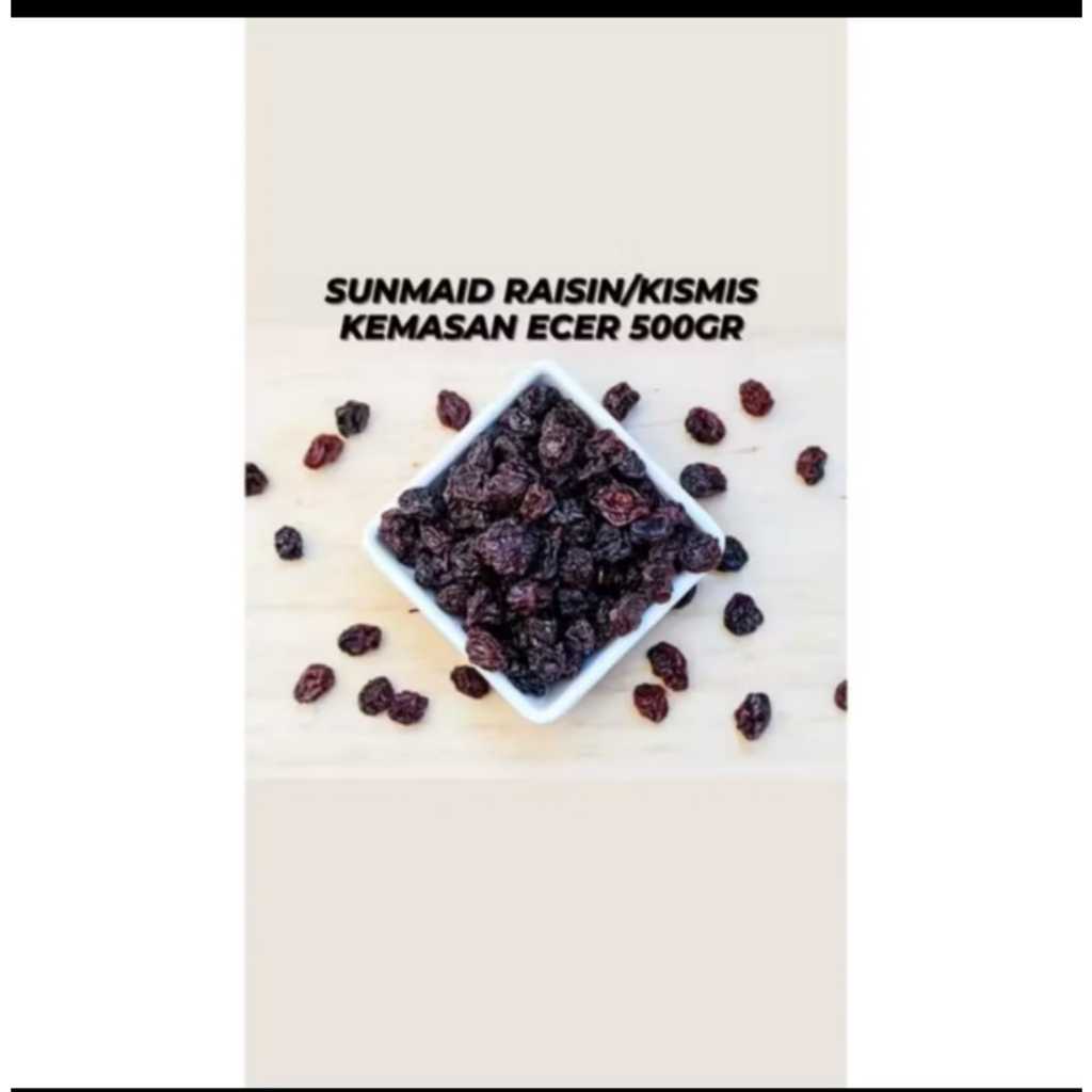 SUNMAID RAISIN/KISMIS DARK 500GR, CAMPURAN MAKANAN/MINUMAN/ICE CREAM