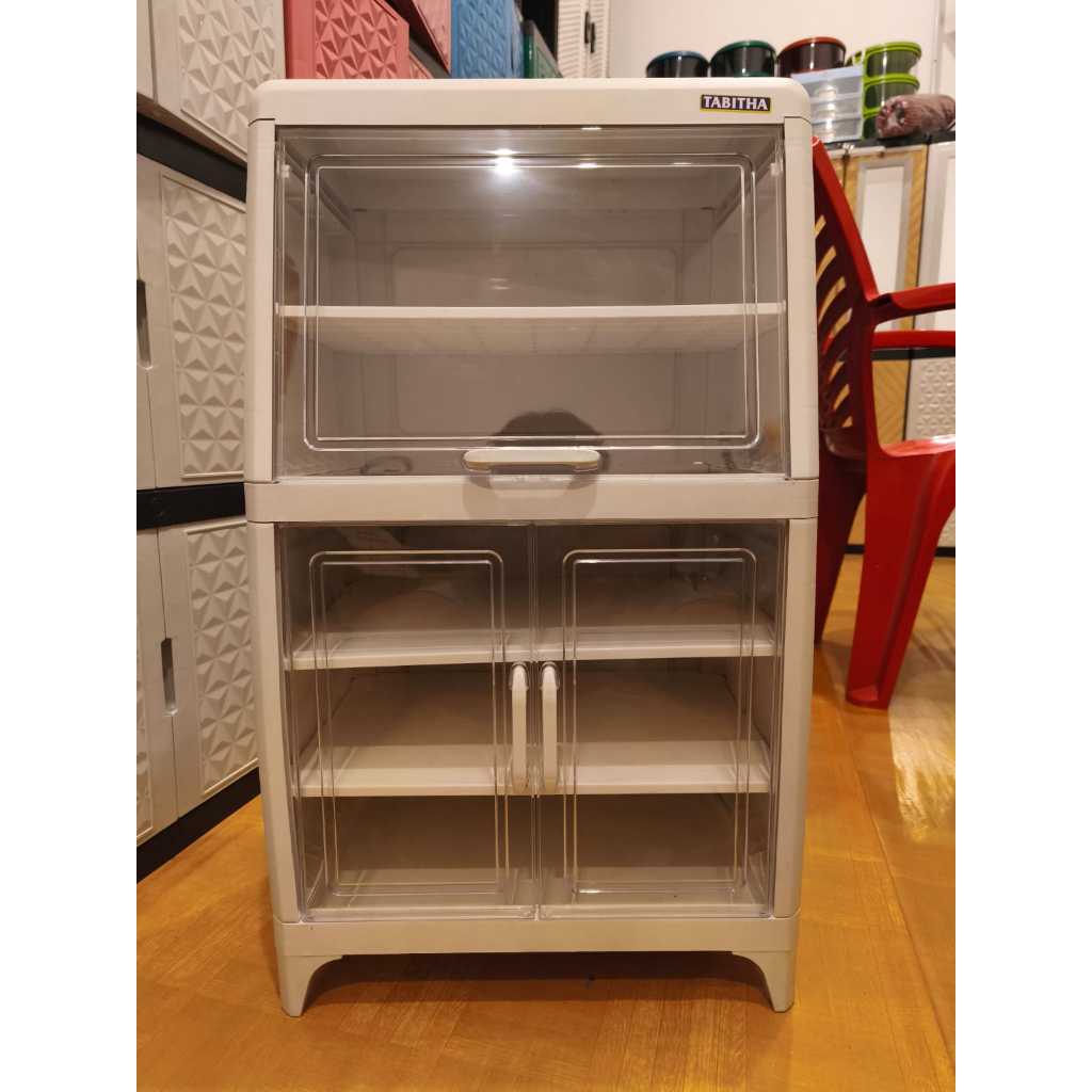 LEMARI SAYUR RAK SAYUR PLASTIK ATAS MEJA FOOD CABINET