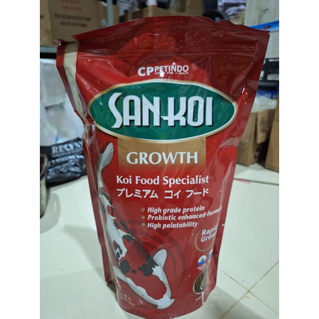 Makanan ikan koi pakan ikan hias sankoi growt 1 kg pakan ikan apung termurah SANKOI GROWTH