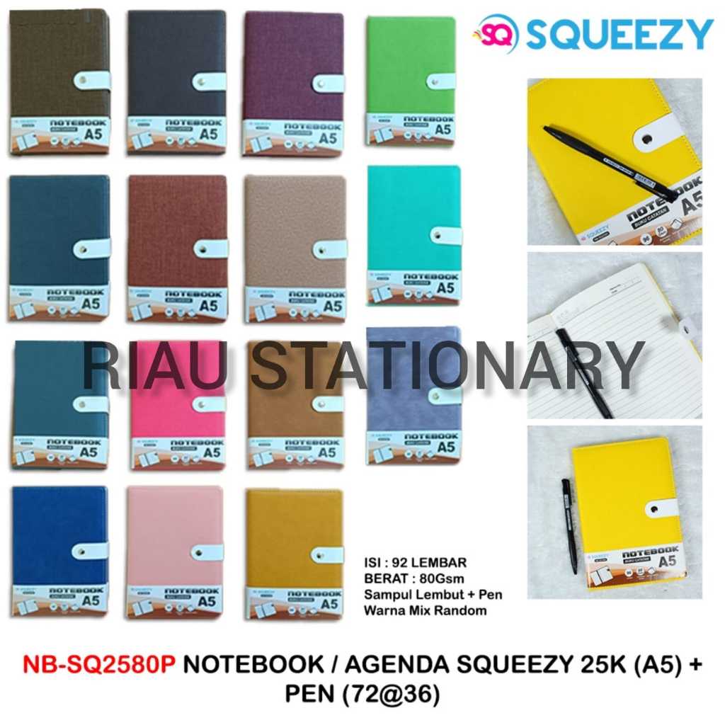 

Squezzy Agenda 96 Lembar Pena 4 Warna