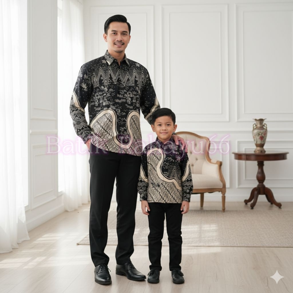 Couple kemeja batik ayah anak/ couple kemeja batik/couple batik ayah dan anak /couple kemeja batik l