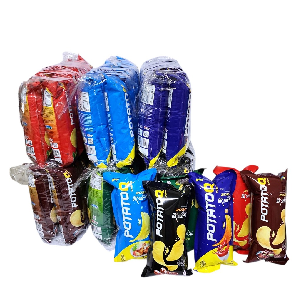 

Potato Q Chips Keripik Kentang PACK - Netto 28gr x 10 bks