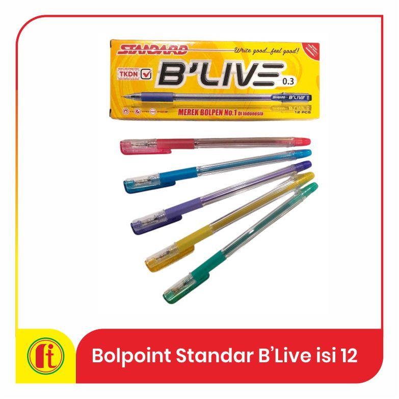 

BULPEN STANDARD BLIVE 0.3 MM - WARNA HITAM (1 PACK ISI 12 PCS)
