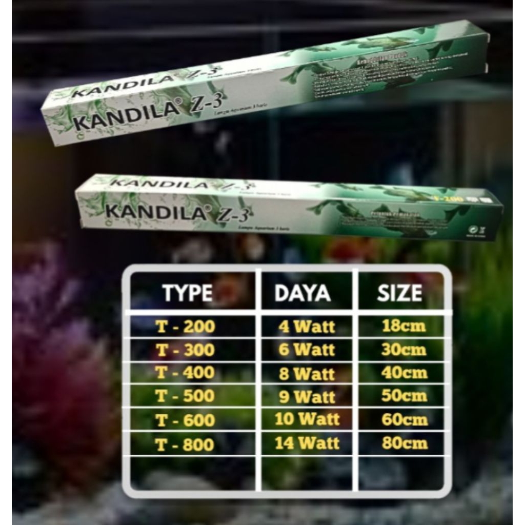 LAMPU KANDILA Z3 T 200 LED AQUARIUM AQUASCAPE