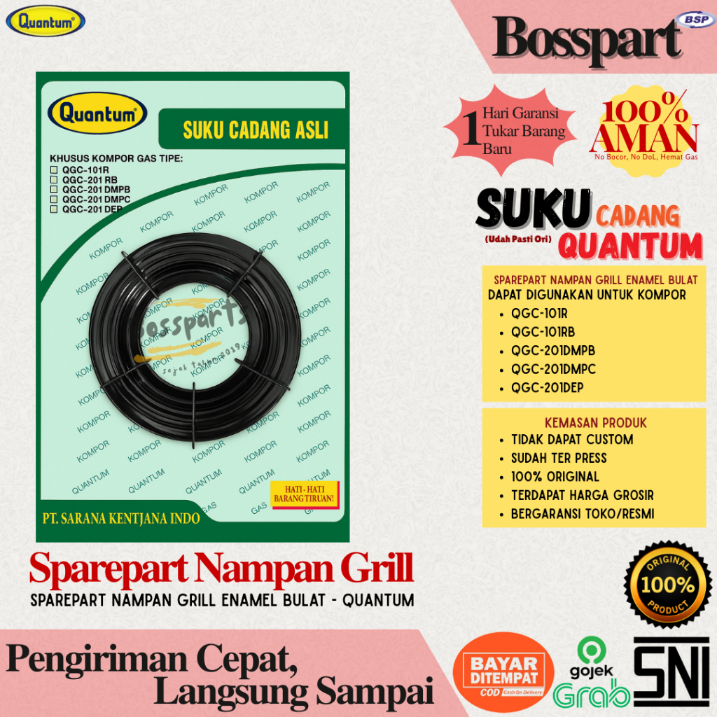 Quantum Sparepart Nampan Grill Kompor Original / Tungku Bulat Kompor Quantum