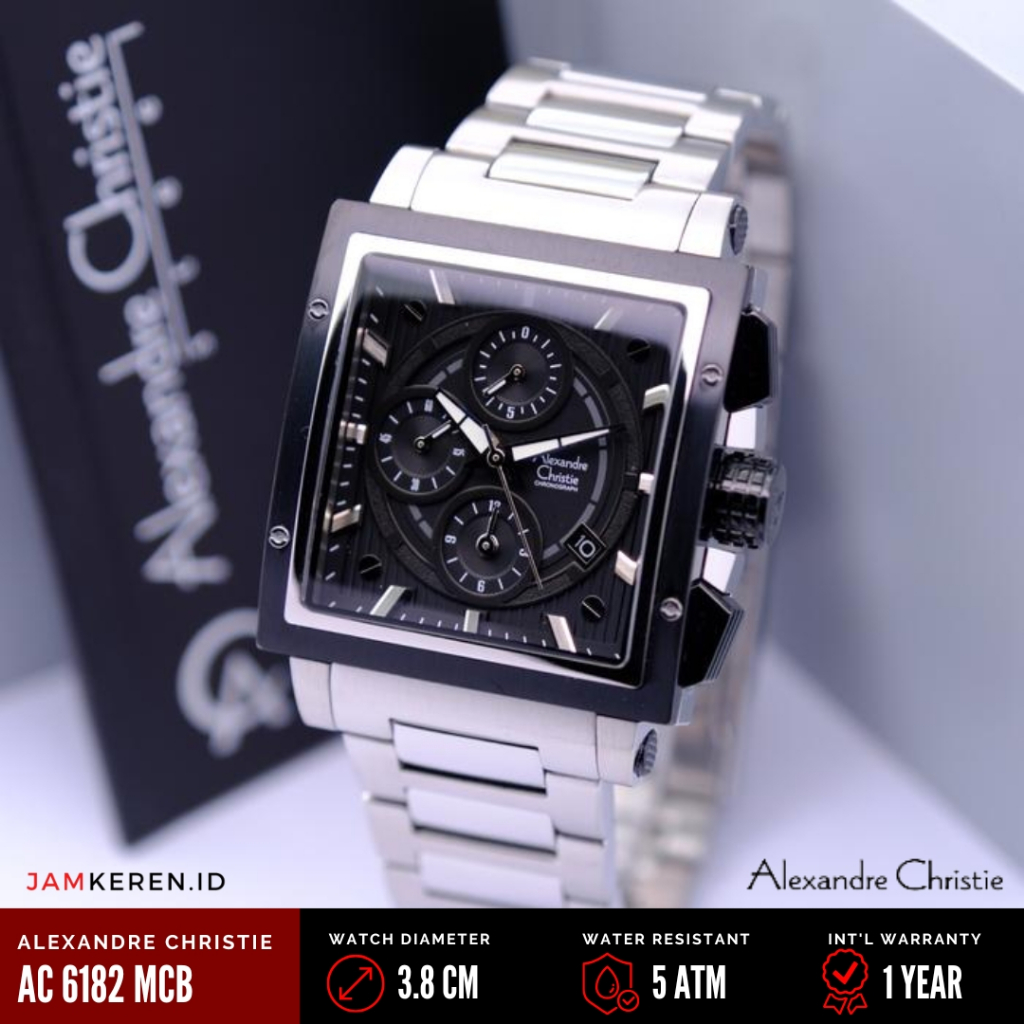 Alexandre Christie -  Jam Tangan Pria Alexandre Christie - MCB - AC 6182 MC Original Garansi Resmi