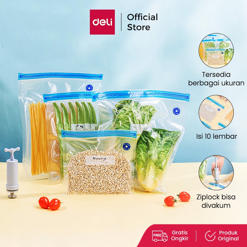 Vusign Food Vacuum Bags / Kantong Plastik Zip Lock Vakum Makanan Kedap Udara Penyimpanan Makanan Foo