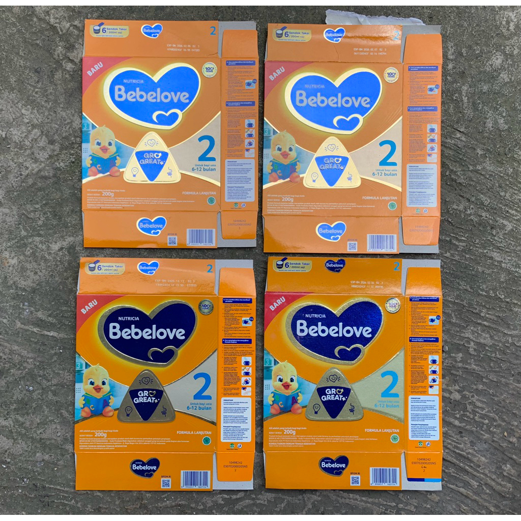 kardus susu bebelac2 200g (bekas)