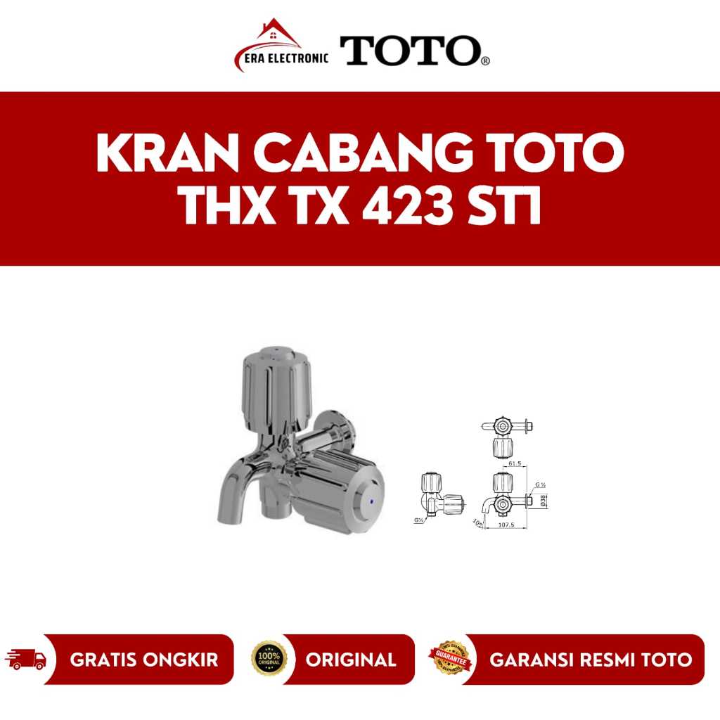 Kran cabang toto TX 423 ST1 || kran shower toto TX 423 ST1 || TX423ST1