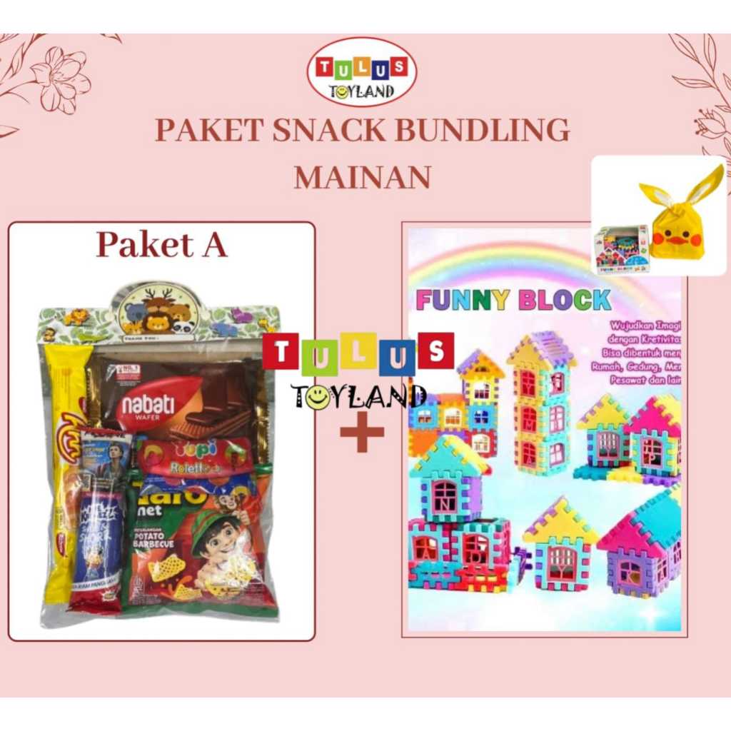 paket snack bingkisan goodie bag anak ultah khitan bundling