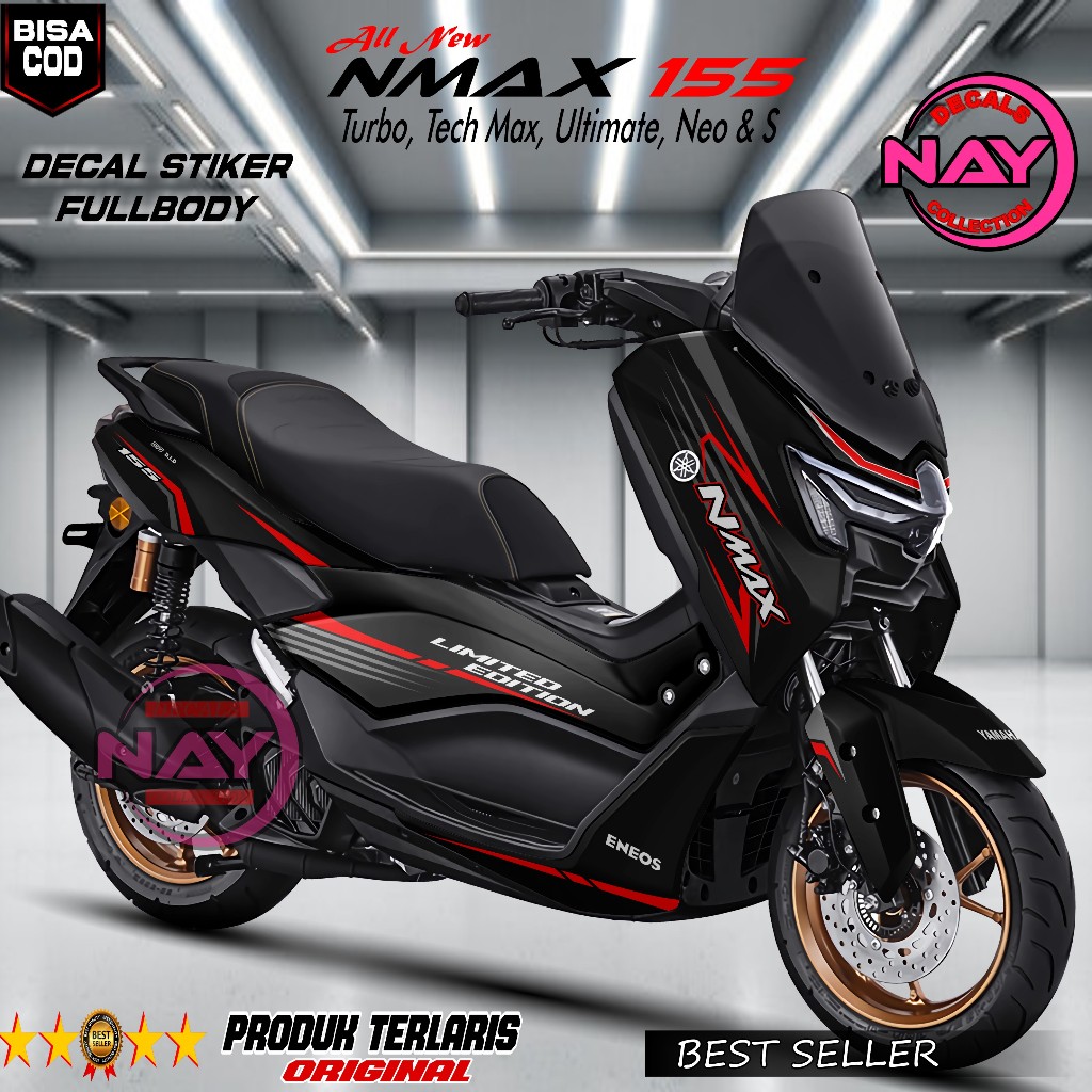 Decal Stiker NMAX 155 TURBO/NEO Fullbody Motif Simpel Keren/Skotlet Motor NMAX  Tahan Lama NDC344