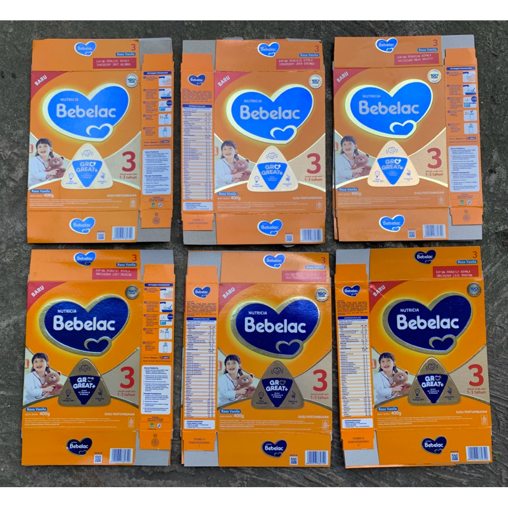 

kardus susu bebelac3 400g (bekas)